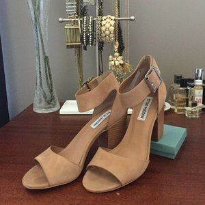 Steve Madden Women's Block Dress Sandal Tan 6.5
